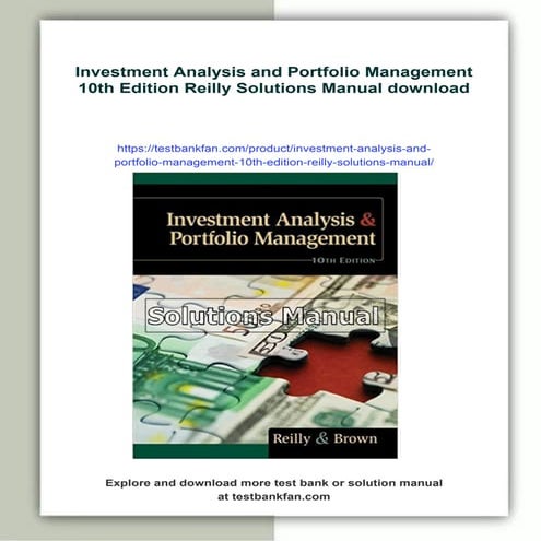 Investment Analysis and Portfolio Management 10th Edition Reilly Solutions Ma...