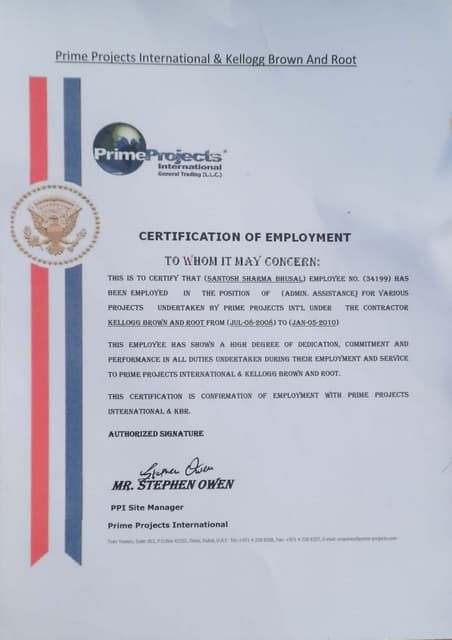 PPI Certificate | PDF