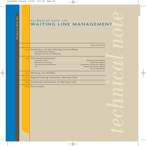 Waiting Line Management