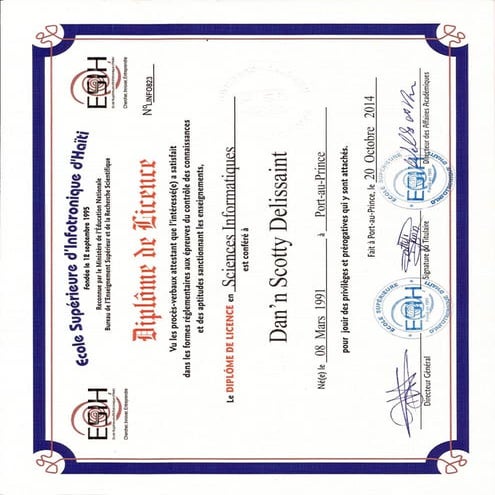 Scotty-Diplome de License