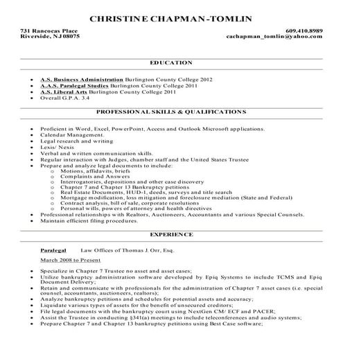 LP Resume | DOCX