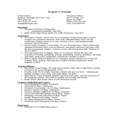 Resume 2016 | DOCX