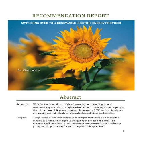 Recommendation Report | DOCX