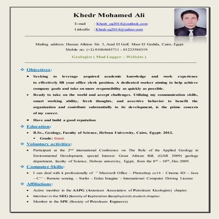 resume of khedr | PDF