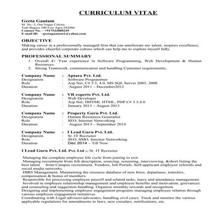Geeta Resume