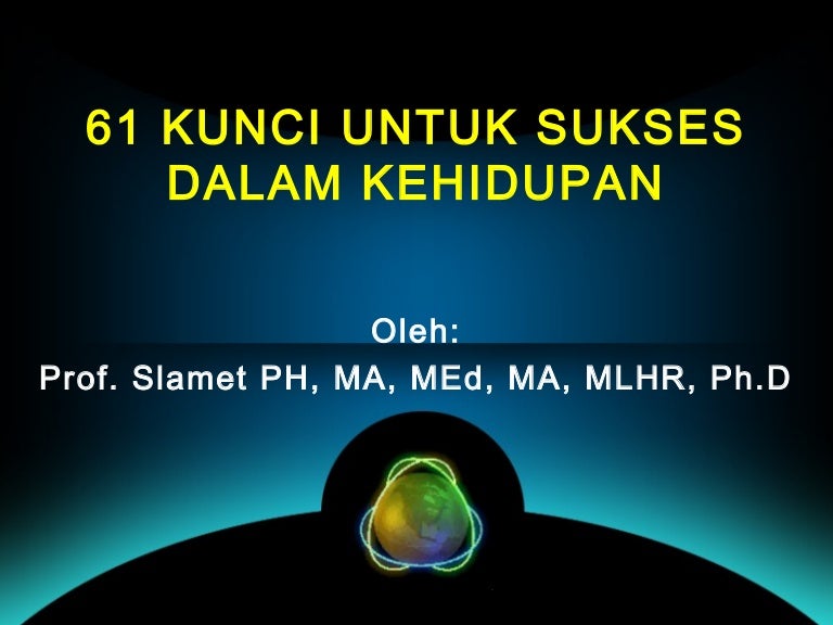 61 kunci untuk sukses dalam kehidupan