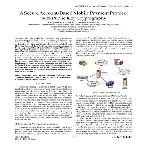 A Secure Account-Based Mobile Payment Protocol with Public Key Cryptography