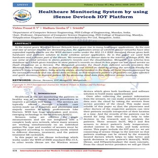 Healthcare Monitoring System by usi...