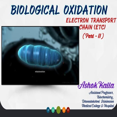 Biological oxidation (part - II) Electron Transport Chain - ETC
