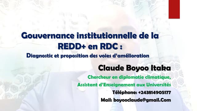 thumbnail of Gouvernance institutionnelle de la REDD+ en RDC: Diagnostic et proposition des voies d’amélioration