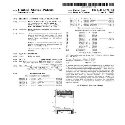 62   pedro s. baranda - 6401871 - tension member for an elevator