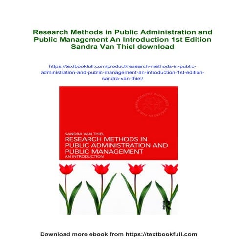 Research Methods in Public Administration and Public Management An ...