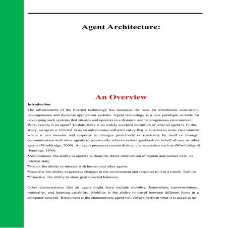 ALL needed information about ai and their archtecture and types