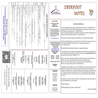 Deerfoot Church of Christ 6 20 2021