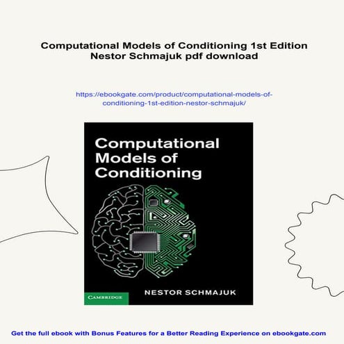 Computational Models of Conditioning 1st Edition Nestor Schmajuk | PDF