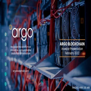 Argo Investor Deck - Feb, 2022
