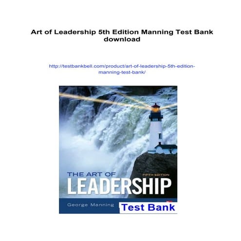 Test Bank for Art of Leadership 5th Edition Manning Curtis 0077862457 ...