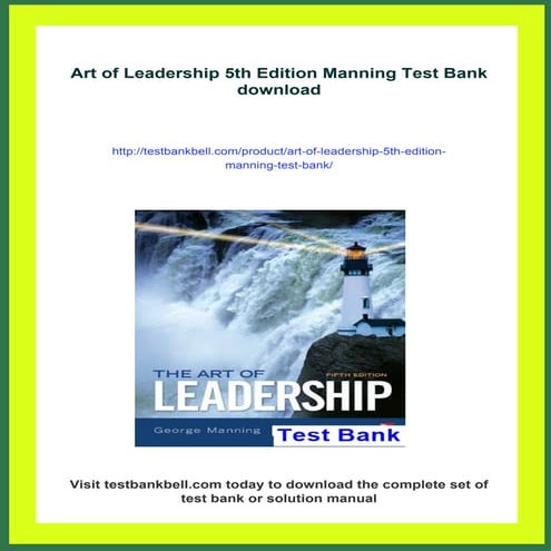 Art of Leadership 5th Edition Manning Test Bank | PDF