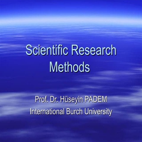 research method and scintific writing for science students