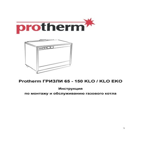 Газовый напольный котел Protherm Гризли 65 KLO