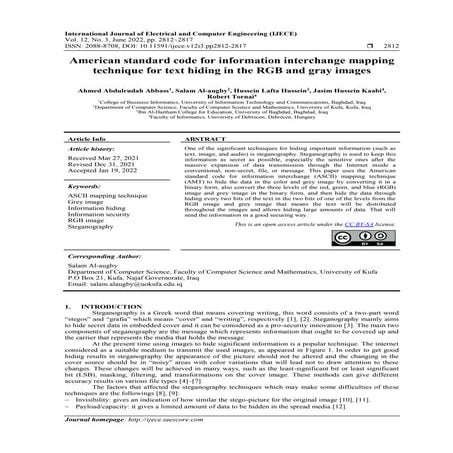 American standard code for information interchange mapping  technique for tex...