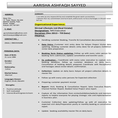 Aarisha Ashfaqh Sayyed