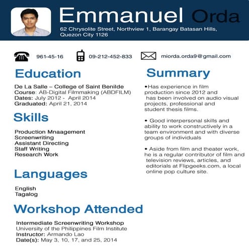 RESUME Emmanuel Orda