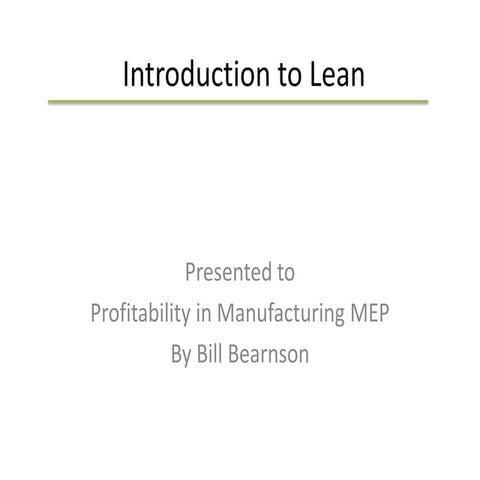 Lean Tools and resulting ROI 2015