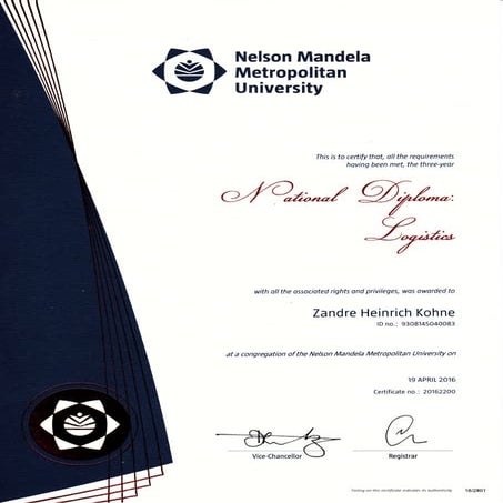 Dip Logistics Certificate