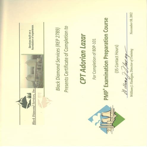 CPT Lazar - PMP Exam Prep Course | PDF