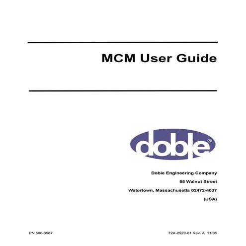 MCM User Guide
