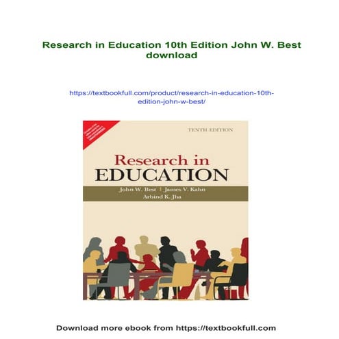 Research in Education 10th Edition John W. Best | PDF