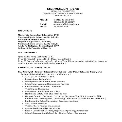 Mark_Pennington UAE CV 2015