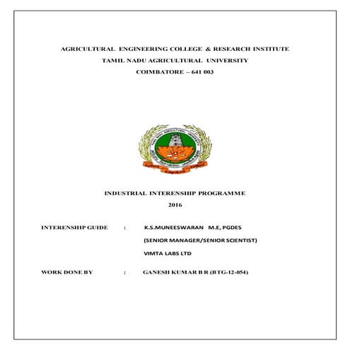 INTERENSHIP REPORT | DOCX | Environmental Services Industry | Industries