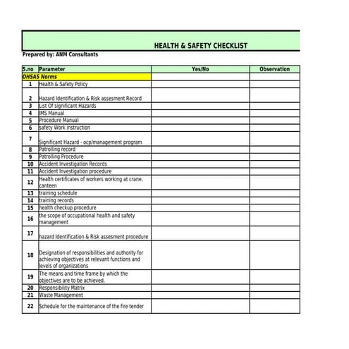 62809773 h-s-checklist