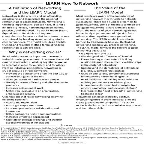 LEARN Model of Networking