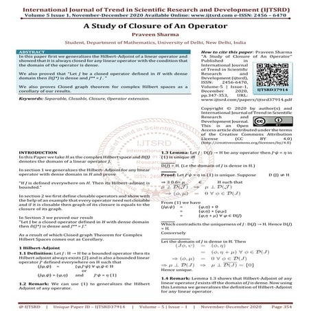 A Study of Closure of An Operator