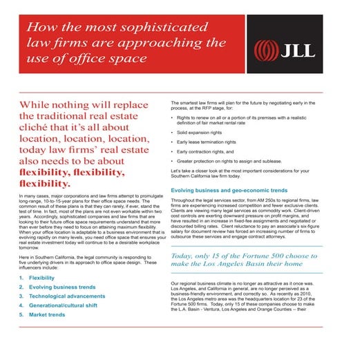 Law firms' evolving approach to office space