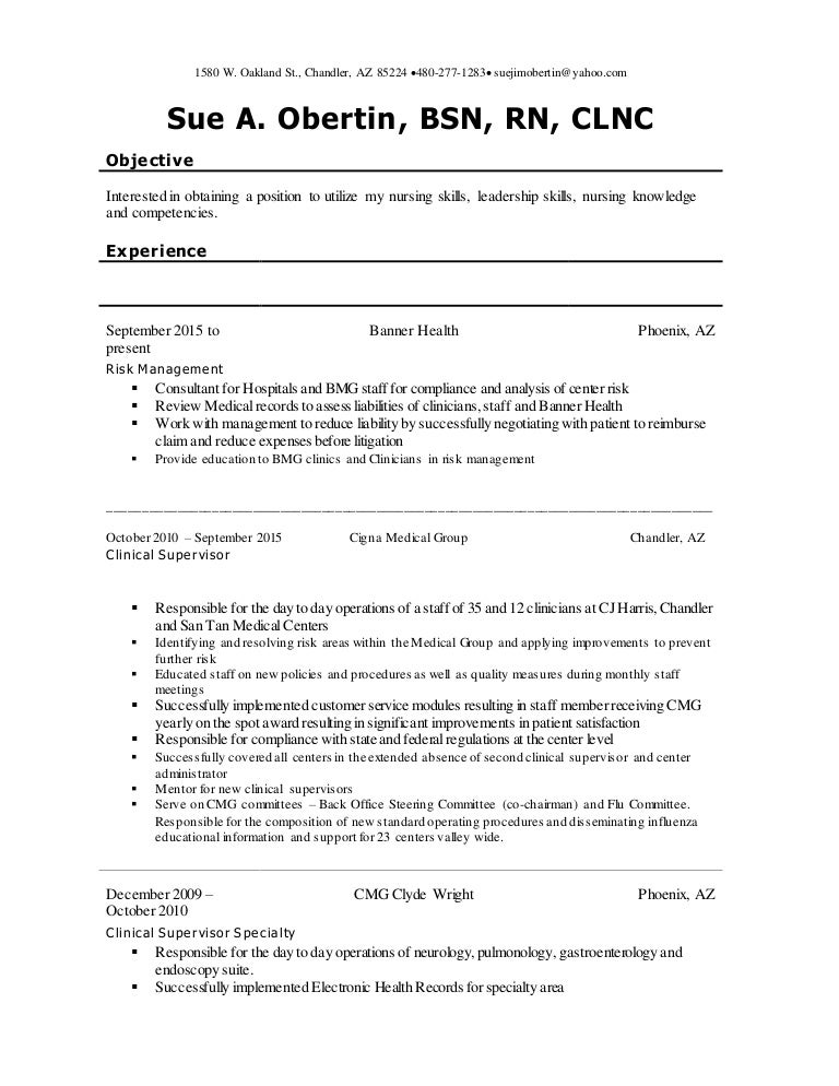Resume Sue Obertin 2016