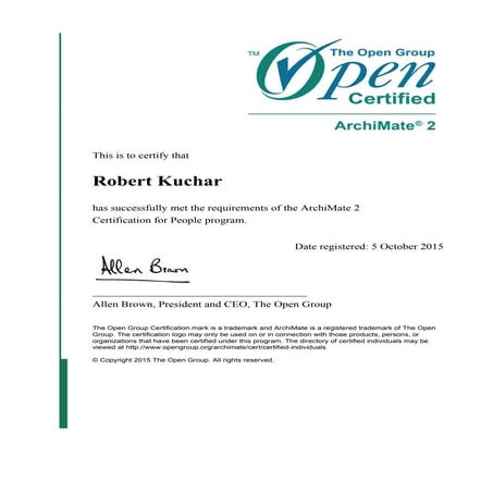 RobertKucharArchimate2_Certified