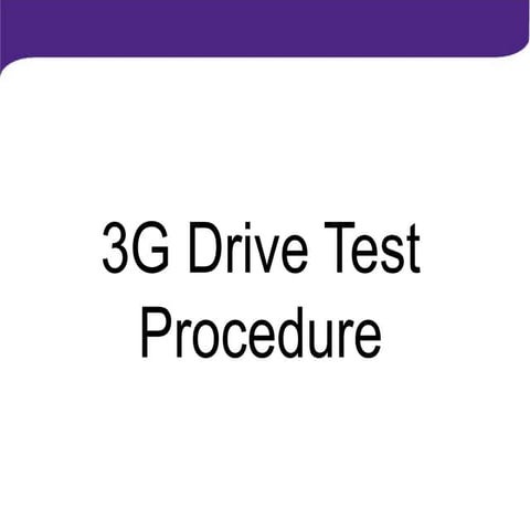 3G Drive Test Procedure_ By Md Joynal Abaden@ MYM