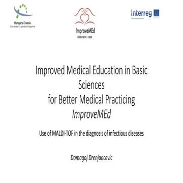 The MALDI-TOF application in diagnostic of microbial agents of contagious dis...