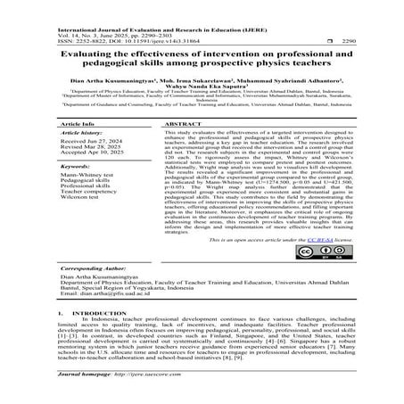Evaluating the effectiveness of intervention on professional and ...