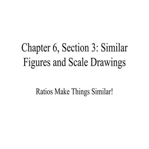 6.3 Similar Figures and Scale Drawings