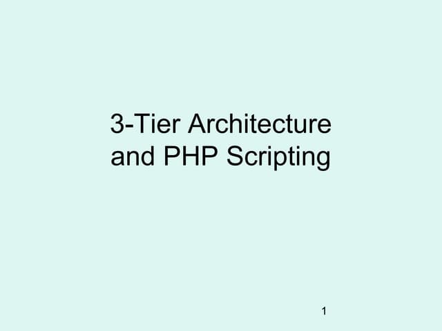 6 3 tier architecture php