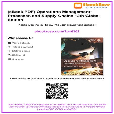 (eBook PDF) Operations Management 12th Edition by William Stevenson | PDF