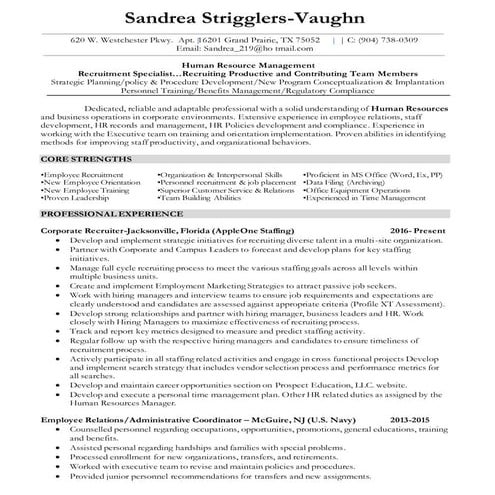 Sandrea Strigglers Human Resource II