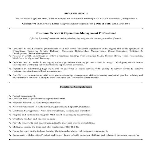 SWAPNIL SINGH Resume