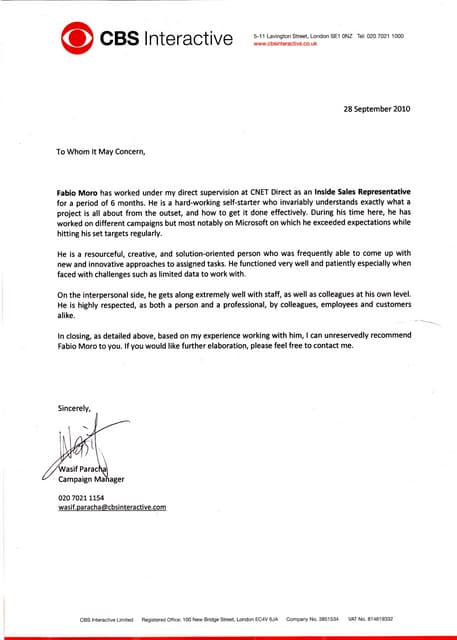 Reference Letter | PDF