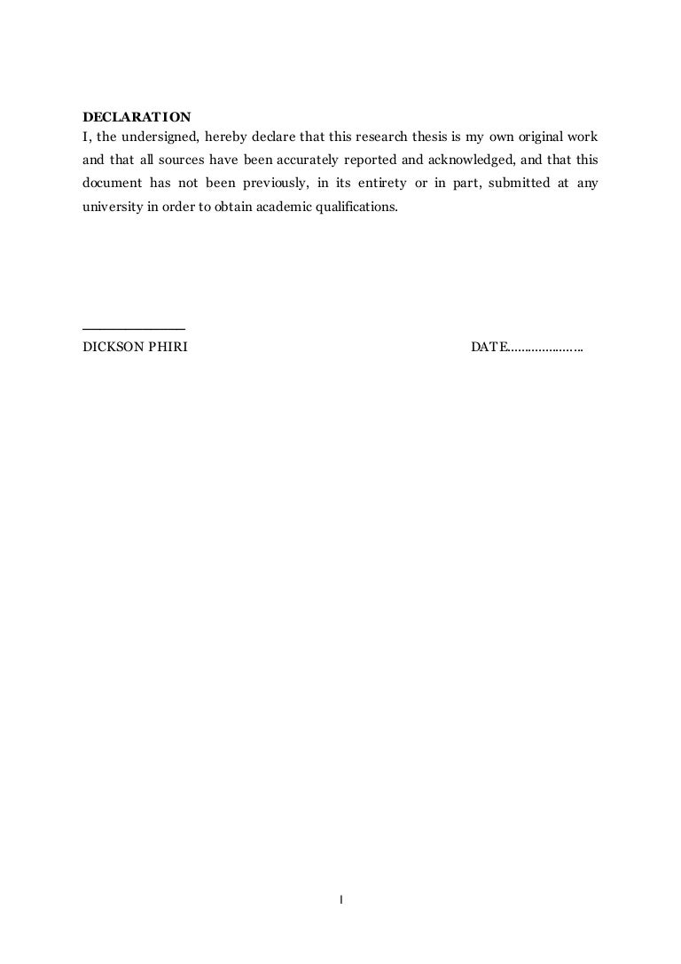 Dissertation statement of originality